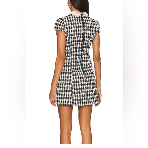 Velia Mini Dress in Black & Off White - Picture 2 of 3